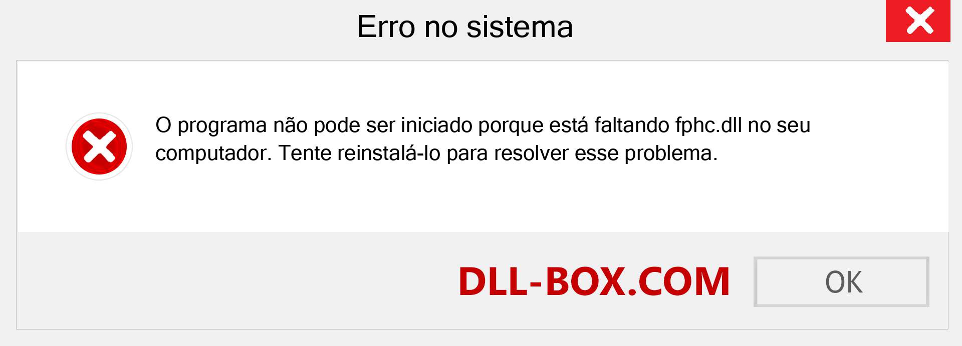 Arquivo fphc.dll ausente ?. Download para Windows 7, 8, 10 - Correção de erro ausente fphc dll no Windows, fotos, imagens